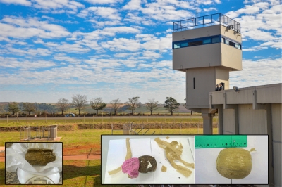 Visitantes são barrados com drogas e celulares