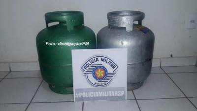 PM prende casal envolvido em furto de botijões de gás em depósito