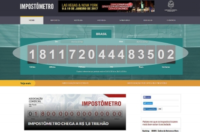 Impostômetro chega a R$ 1,8 trilhão