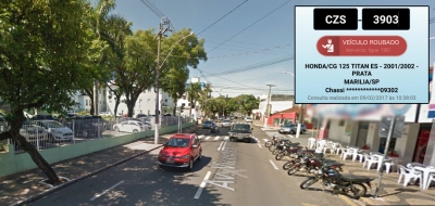 Moto é furtada em frente a Santa Casa