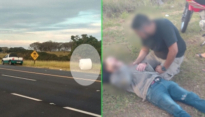 Caixa d´água voa de saveiro e atinge moto