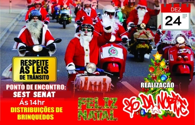 Natal: grupo de motociclistas de Marília arrecada brinquedos