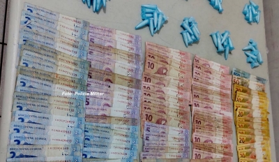 Rapaz é preso com drogas e mais de R$ 1 mil na zona sul