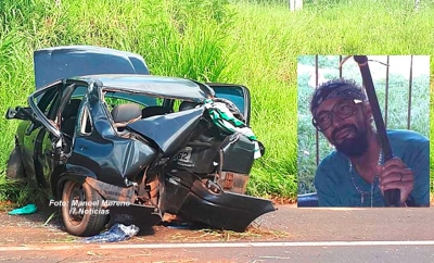 Passageiro morre após carro bater em árvore, na região