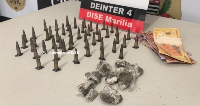 Em 10 minutos, adolescente e rapaz são presos com drogas pela DISE