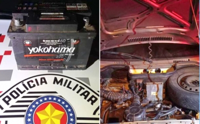 Abusado: ladrão furta bateria de carro parado em frente à Delegacia