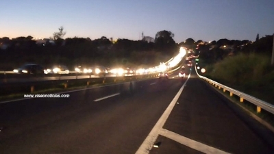 Engavetamento provoca congestionamento no Contorno