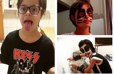 Fanático por KISS, menino de 11 anos com Down realiza sonho 