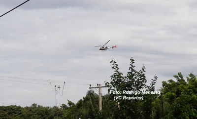 Com apoio de helicóptero, Polícia Militar faz operação em Marília