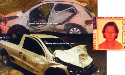 Acidente na BR-153, envolvendo veículo da Prefeitura, mata idosa de 80 anos