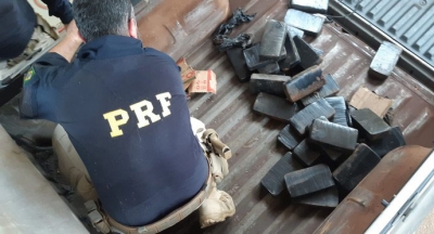 PRF apreende mais de trinta quilos de pasta base na região