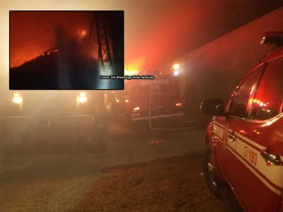 Incêndio de grandes proporções atinge fábrica de amendoim