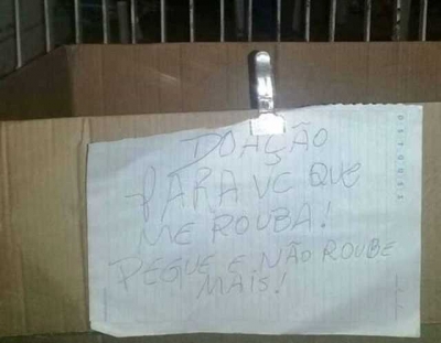 Cansada de roubos, comerciante de SP faz 