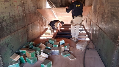 PRF apreende carga de maconha avaliada em quase meio milhão de reais na BR153