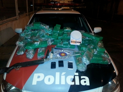 Polícia apreende 36kg de maconha