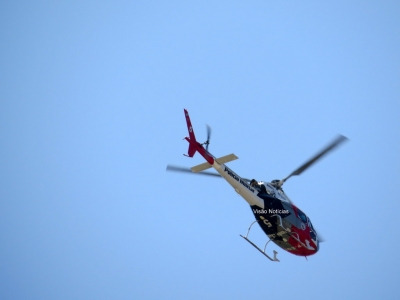 Criança chega à Santa Casa de Helicóptero
