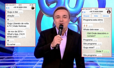 Internautas mandam mensagens para Gugu pelo WhatsApp do Visão Notícias