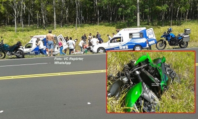 Motociclista mariliense fica gravemente ferido em acidente. Moto é uma das mais rápidas do mundo