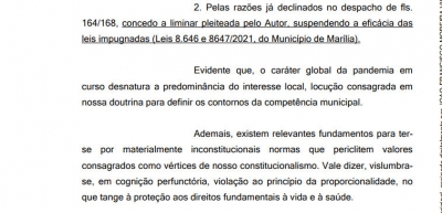 De novo! TJ-SP manda Prefeitura de Marília cumprir o plano SP