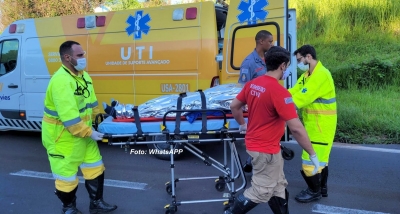 Motociclista fica ferido em acidente na rodovia do Contorno