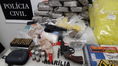 DISE apreende grande quantidade de drogas, armas e munição na zona Sul