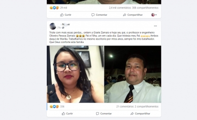 Mortes de pai e filha por Covid-19 em Marília provocam comoção nas redes sociais