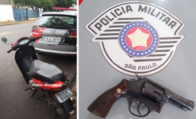 Polícia Militar recupera motos furtadas e apreende arma com traficante