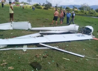 Piloto morre em queda de aeronave 