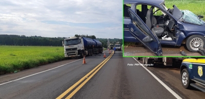 Motorista morre ao bater em carreta na BR-153 próximo a Marília