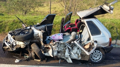 Cadeirinha salva criança em grave acidente