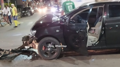 Acidente em cidade da região deixa policial rodoviário ferido