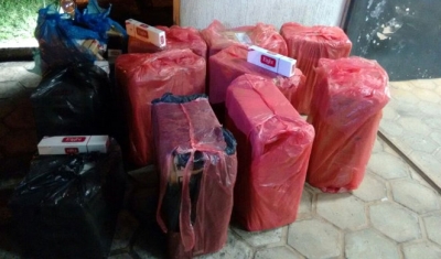 Caixas de cigarro contrabandeado são apreendidas