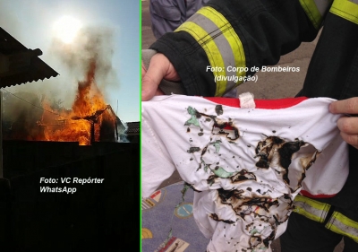 Brincadeira de criança com isqueiro destrói imóvel 