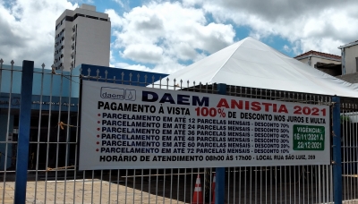 Programa de anistia do DAEM termina nesta quarta-feira