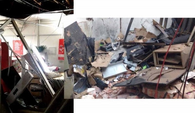 Assaltantes explodem agências bancárias e atiram contra base da PM