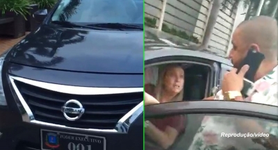 Policial flagra prefeita com carro oficial em shopping, mas é preso por danificar veículo oficial