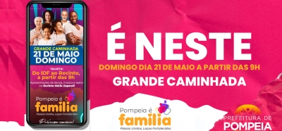 Pompeia: Semana da Família termina neste domingo com caminhada