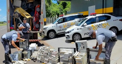 Mais um caminhão de mudança é apreendido com drogas