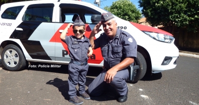 Amor de garotinho pela PM faz nascer projeto de cidadania