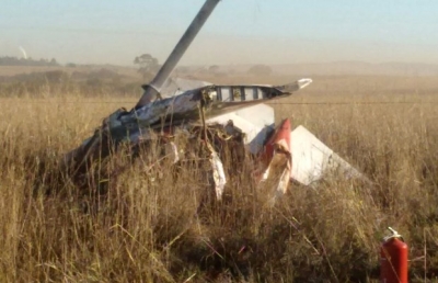 Passageiro morre em queda de avião 