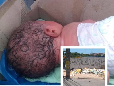Recém-nascida é encontrada ao lado de contêiner de lixo 