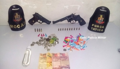 Polícia Militar faz operação em baile Funk e apreende armas e drogas
