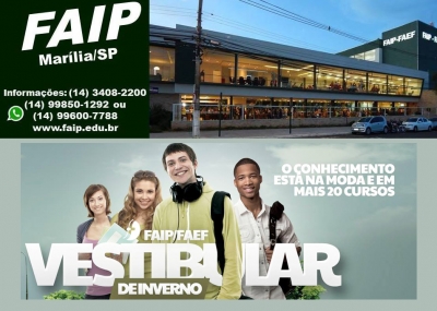Vestibular de inverno da FAIP será neste sábado
