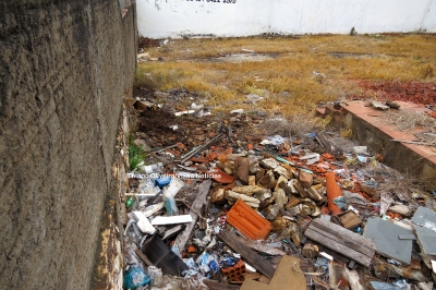 Terreno com centenas de criadouros de dengue é flagrado no centro 
