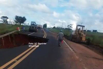 DER faz desvio emergencial e libera a SP-333