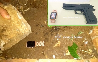 Criminoso usa arma de brinquedo para assaltar e acaba preso pela PM 