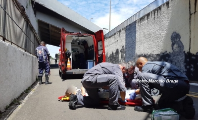 Polícia investiga queda de mulher do viaduto na rua Bahia, em Marília
