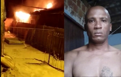 Casa onde morava suspeito de matar menina com 13 facadas pega fogo em Chavantes