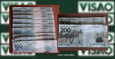 Homens são presos pela PM com mais de R$ 2 mil em notas falsas