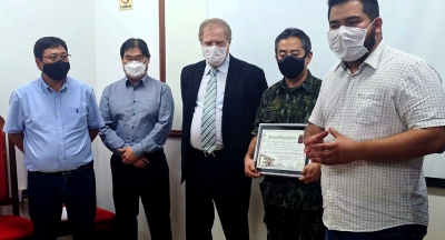Tupã presta homenagem ao Coronel Paulo Augusto Leite Motooka, Comandante do Policiamento Ambiental 
